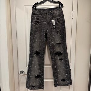 Rockstar Original Faded Black Diamond Distressed Jeans